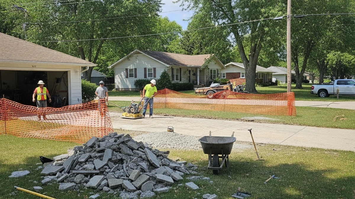 Concrete driveway replacement Ankeny Iowa Polk County I-35 corridor residential Derek